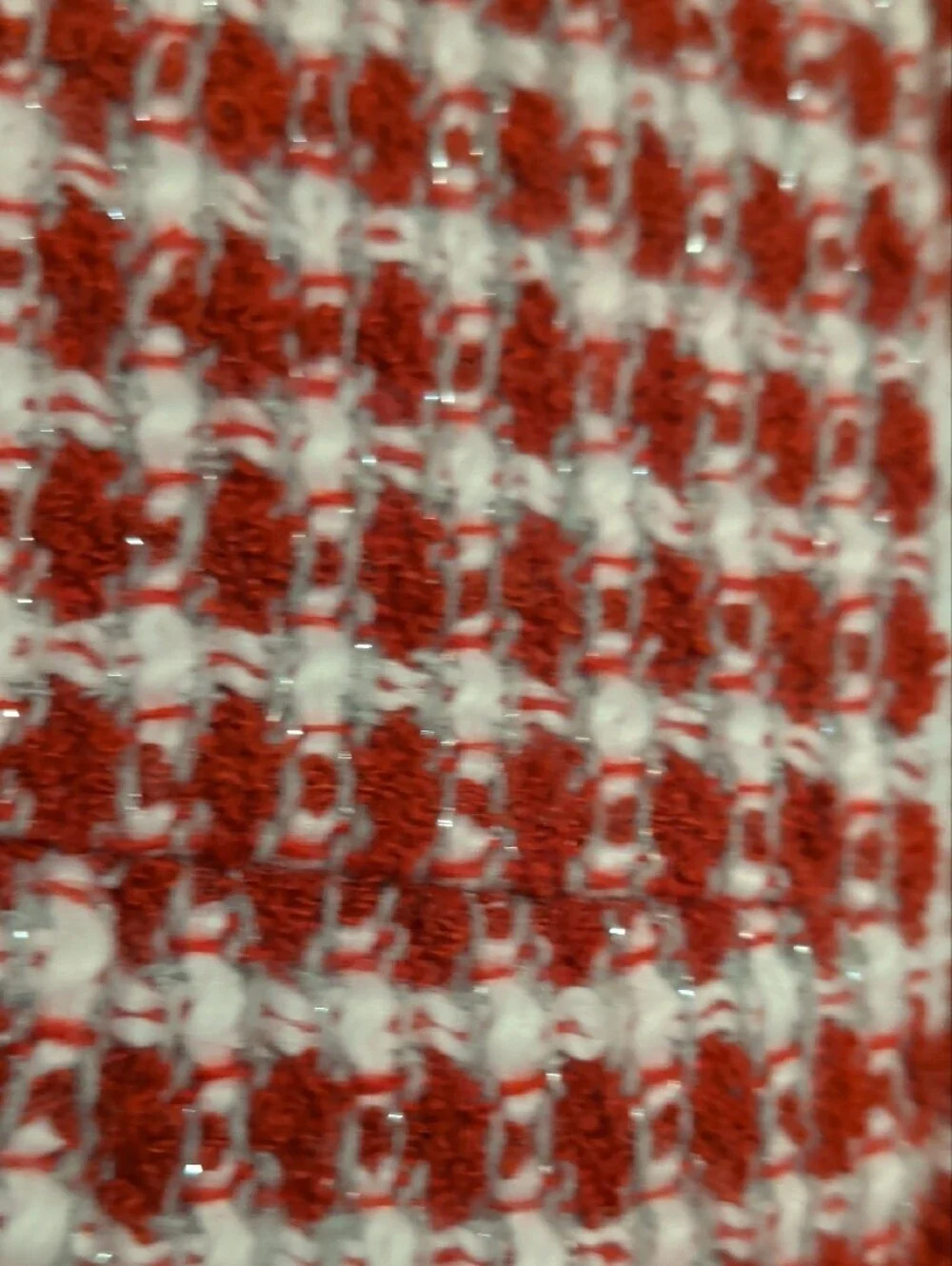 Mayoral Red and White Check Tweed Dress White Petticoat Lining